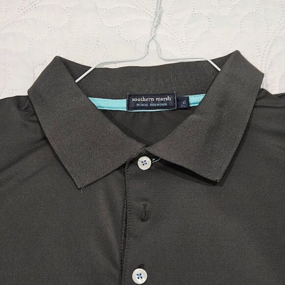 Southern Marsh Performance Polo Shirt XL – Charcoal Gray | Moisture-Wicking - Picture 1 of 3